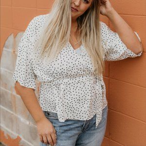 Polka Dot Print Blouse